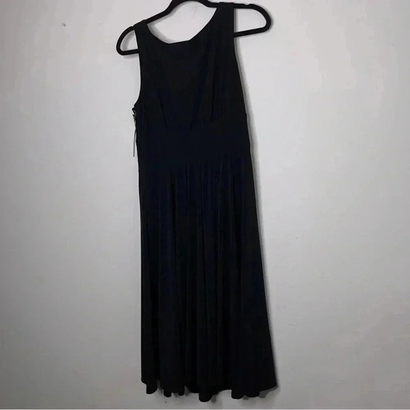 Joseph Ribkoff Little Black Cocktail Pleating Sleeveless Stretch Dress Size 10 - Picture 6 of 8